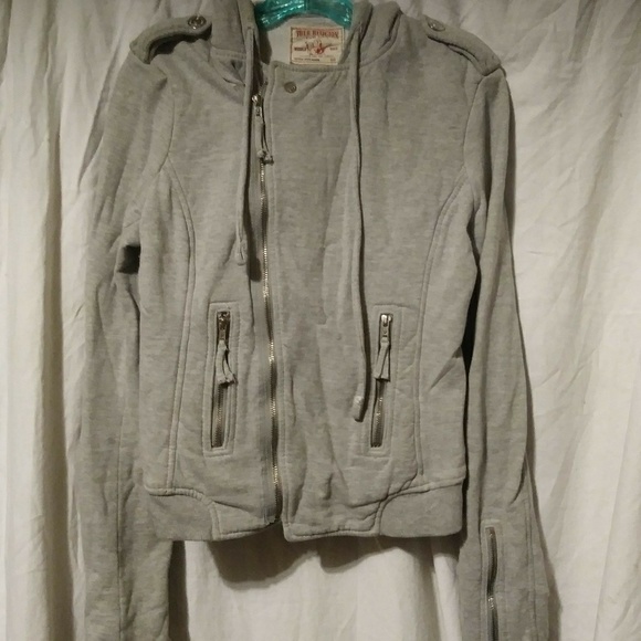 true religion grey jacket